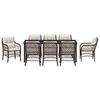 vidaXL Conjunto de Comedor de Jard&iacute;n 9 pcs Marr&oacute;n rat&aacute;n sint&eacute;tico