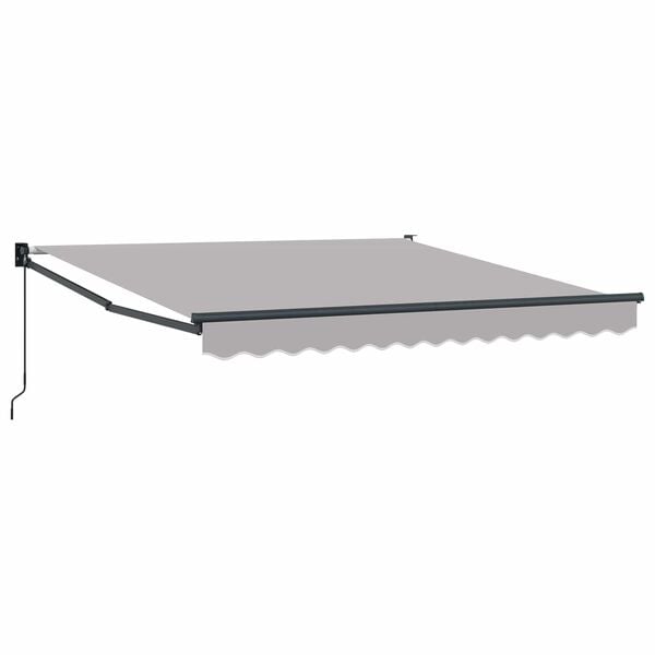 vidaXL Toldo Manual Gris Claro 300 x 250 cm Poli&eacute;ster