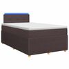 vidaXL Cama box spring con colch&oacute;n Marr&oacute;n Oscuro 120 x 190 cm Tela