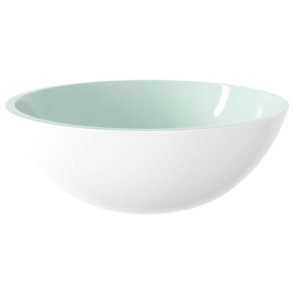 vidaXL Lavabo de vidrio blanco 50x37x14 cm