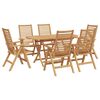 vidaXL Conjunto de Comedor de Jard&iacute;n 7 pcs Marr&oacute;n