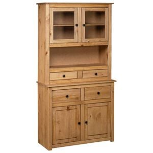 vidaXL Aparador de madera maciza de pino estilo Panam&aacute; 93x40,5x180 cm