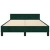 vidaXL Estructura cama sin colch&oacute;n terciopelo verde oscuro 120x190cm