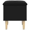 vidaXL Banco con almacenaje madera de ingeniería negro 42x42x46 cm