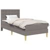 vidaXL Estructura de cama con colch&oacute;n Taup&eacute; 100 x 200 cm tela