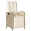 vidaXL Set comedor de jard&iacute;n 7 pzas con cojines rat&aacute;n sint&eacute;tico beige