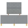 vidaXL Estructura de cama con cabecera Gris claro 120 x 190 cm tela