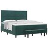 vidaXL Cama tipo Box Spring Verde oscuro 180 x 200 cm Terciopelo
