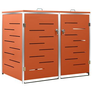vidaXL Cobertizo para dos contenedores basura acero 138x77,5x115 cm