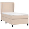 vidaXL Cama box spring con colch&oacute;n cuero sint&eacute;tico capuchino 90x200 cm
