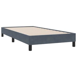vidaXL Estructura de cama sin colch&oacute;n terciopelo gris oscuro 90x210 cm