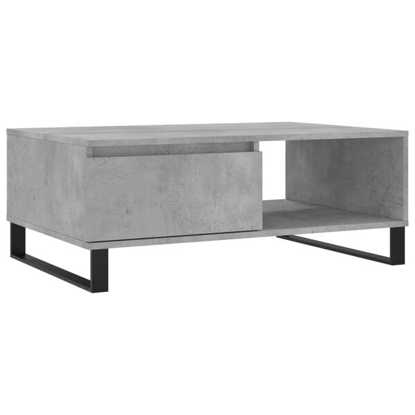 vidaXL Mesa de centro madera de ingenier&iacute;a gris hormig&oacute;n 90x60x35 cm