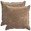vidaXL Funda de almohada 2 uds. HOUTEN Marr&oacute;n 60 x 60 cm Tela Chenille