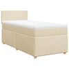 vidaXL Cama box spring con colch&oacute;n tela color crema 90x200 cm