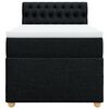 vidaXL Cama box spring con colch&oacute;n tela negro 90x190 cm