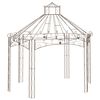 vidaXL P&eacute;rgola de jard&iacute;n marr&oacute;n antiguo 400x258x378 cm hierro