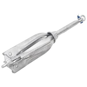 vidaXL Ancla plegable hierro fundido galvanizado caliente plata 10 kg