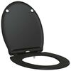 vidaXL Asiento de WC Negro 45,5 x 37,5 x 3,8 cm Duroplast