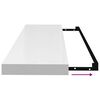 vidaXL Estante flotante de pared 4 uds MDF blanco brillo 90x23,5x3,8cm