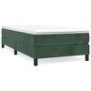 vidaXL Estructura de cama con somier terciopelo verde oscuro 90x200cm
