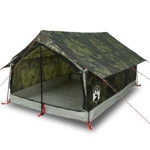 vidaXL Tienda de campa&ntilde;a para 2 personas impermeable camuflaje