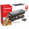 Bestron Plancha grill 750 W plateado y negro acero inoxidable APG150