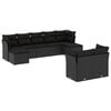 vidaXL Set de sof&aacute;s de jard&iacute;n 8 piezas y cojines rat&aacute;n sint&eacute;tico negro