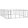 vidaXL Perrera de exterior de acero 36,3 m&sup2;