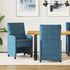 vidaXL Sillas de Comedor con Ruedas 2 pcs Azul 58 x 67 x 97 cm