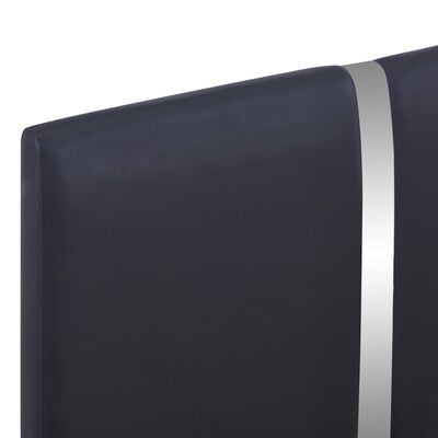 vidaXL Estructura de cama de cuero sintético negro 90x200 cm