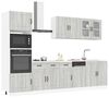 vidaXL Mueble cocina Kalmar sonoma gris 7 pzas madera contrachapada