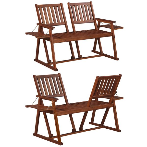 vidaXL Banco de jard&iacute;n madera maciza de acacia 165 cm