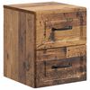 vidaXL Mesita de Noche de Pared Madera envejecida 34,5 x 33 x 40 cm