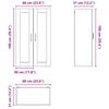 vidaXL Armario de cocina mural Roble ahumado 60 x 31 x 100 cm