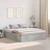 vidaXL Cama con almacenamiento Gris Concreto 135 x 190 cm