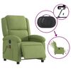 vidaXL Sill&oacute;n reclinable de masaje el&eacute;ctrico terciopelo verde claro