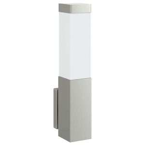 vidaXL Luz de pared exterior Plateado 10.5 x 6 x 33 cm