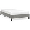 vidaXL Estructura de cama sin colch&oacute;n terciopelo gris claro 90x200 cm