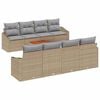 vidaXL Conjunto de sof&aacute;s de jard&iacute;n 9 pcs Beige rat&aacute;n sint&eacute;tico