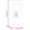 vidaXL Armario de pared gris Sonoma 34,5x34x90 cm