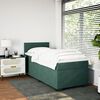 vidaXL Cama box spring con colch&oacute;n terciopelo verde oscuro 100x200 cm