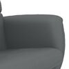 vidaXL Sill&oacute;n reclinable con reposapi&eacute;s cuero sint&eacute;tico gris