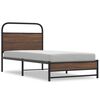 vidaXL Estructura de cama sin colch&oacute;n 90x200 cm madera marr&oacute;n roble