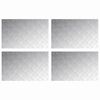 vidaXL Pelda&ntilde;o 4 uds. 80 x 50 cm Plateado Aluminio Rectangular