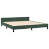 vidaXL Estructura cama sin colch&oacute;n terciopelo verde oscuro 160x200 cm