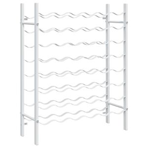 vidaXL Botellero para 48 botellas de metal blanco