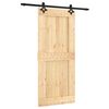 vidaXL Puerta corredera con herrajes madera maciza de pino 90x210 cm