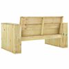 vidaXL Set de muebles de jard&iacute;n 3 pzas madera maciza pino impregnada