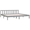 vidaXL Estructura de cama sin colchón madera maciza gris 200x200 cm