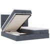 vidaXL Estructura cama otomana colchones terciopelo gris oscuro